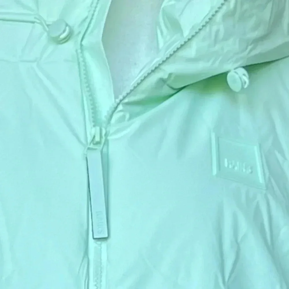 NWT Rains Loop Vest Waterproof, Windproof Hood Mineral Green Large Full Zip